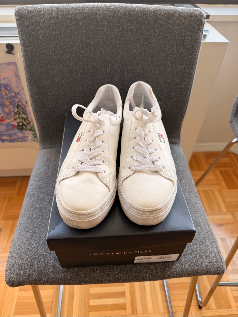 Tommy Hilfiger White Low-Top Platform Sneakers